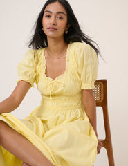 Butter Yellow Tula Midi Dress