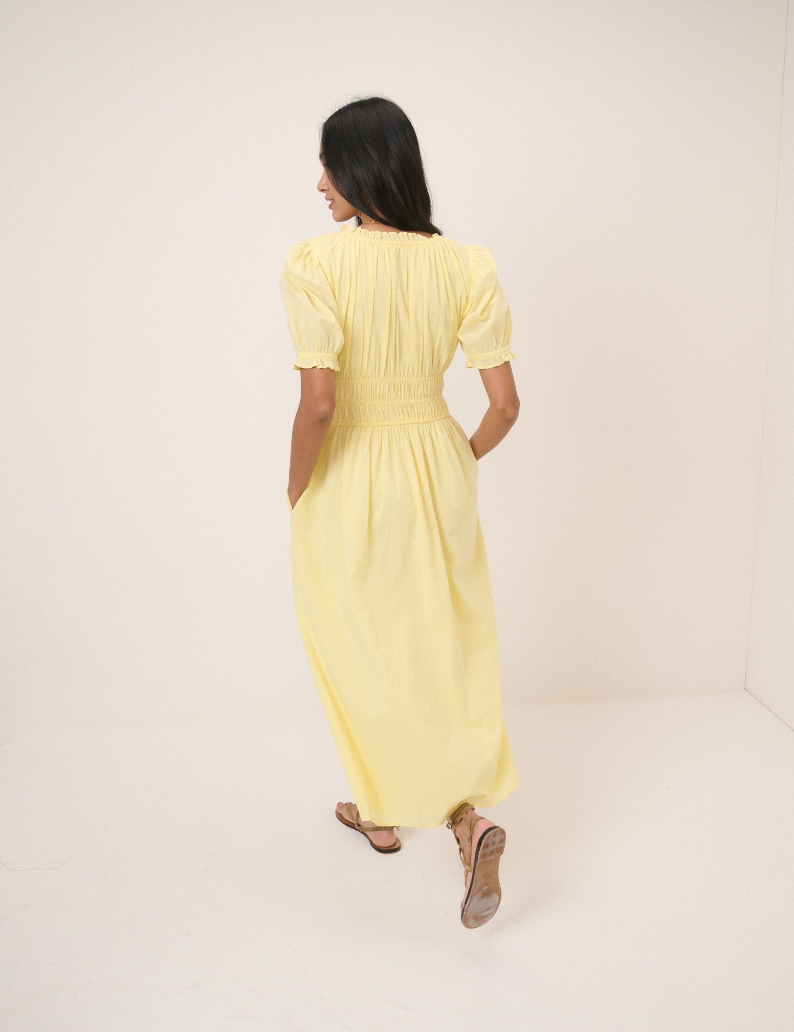 Butter Yellow Tula Midi Dress