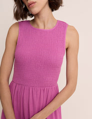 Pink Sleeveless Charlie Midi Dress