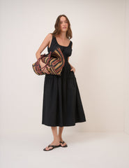 Black Juliette Midi Dress