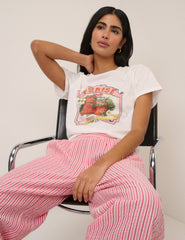 White Fruits Graphic T-Shirt