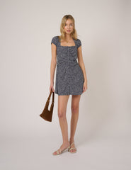 Navy Spotty Norelle Mini Dress
