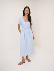 Light Blue Octavia Midi Dress