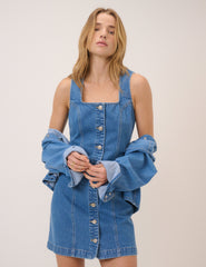 Blue Denim Harvey Fitted Mini Dress