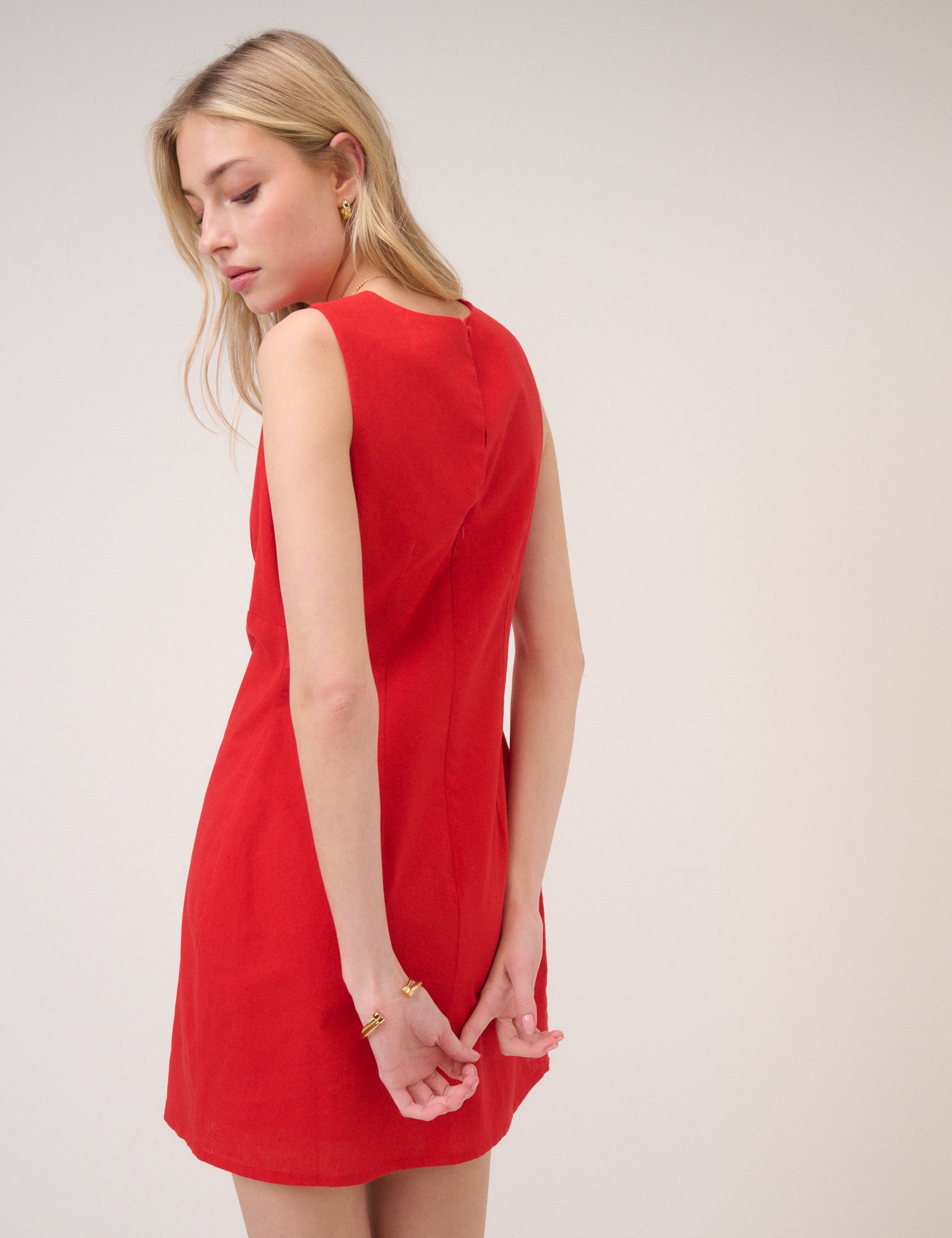 Red Sleeveless Vicky Mini Dress