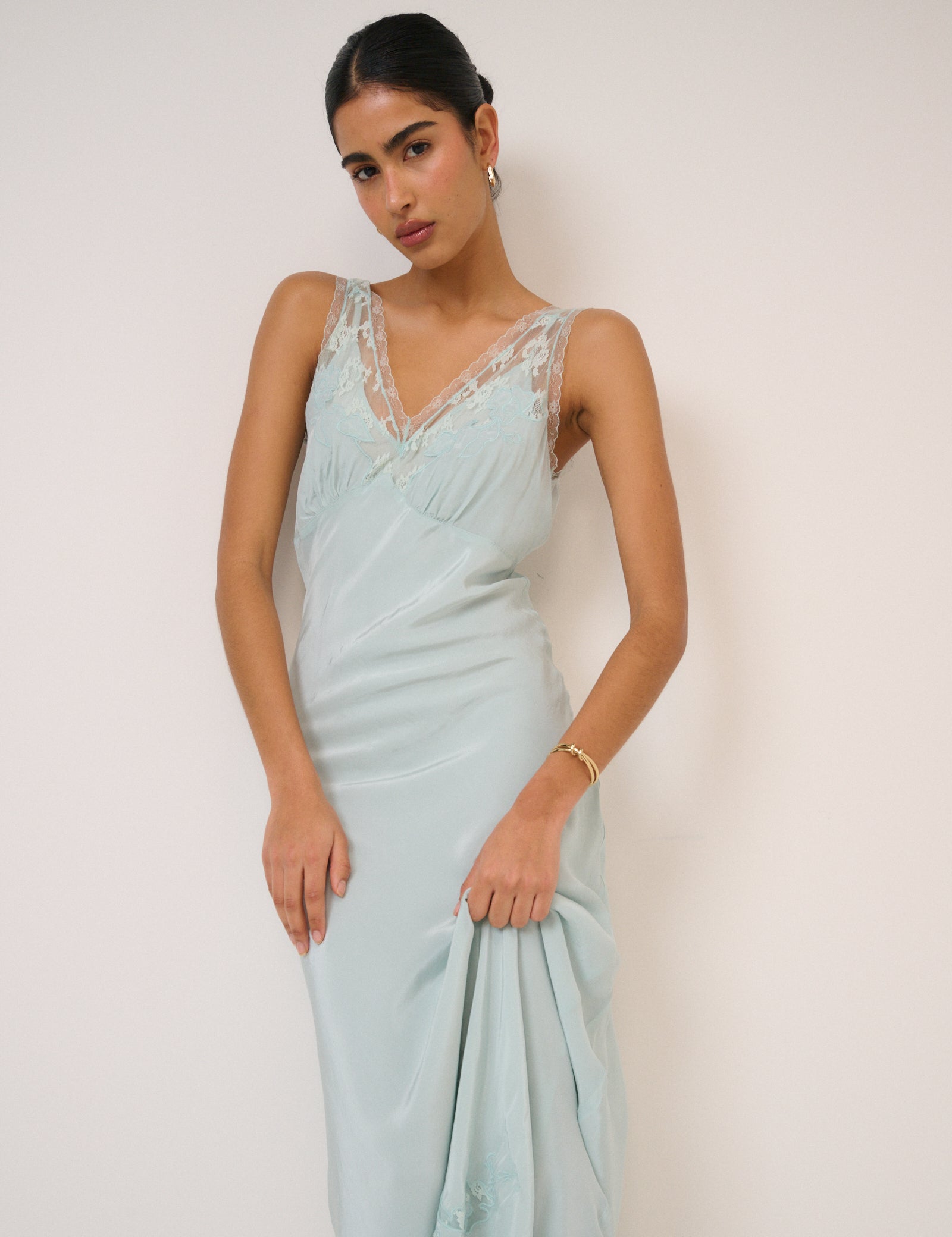Blue Lace Lenora Maxi Dress
