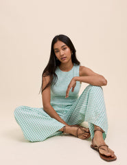 Mint Green Gingham Ruth Jumpsuit