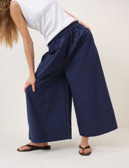 Navy Wide Leg Palazzo Culottes