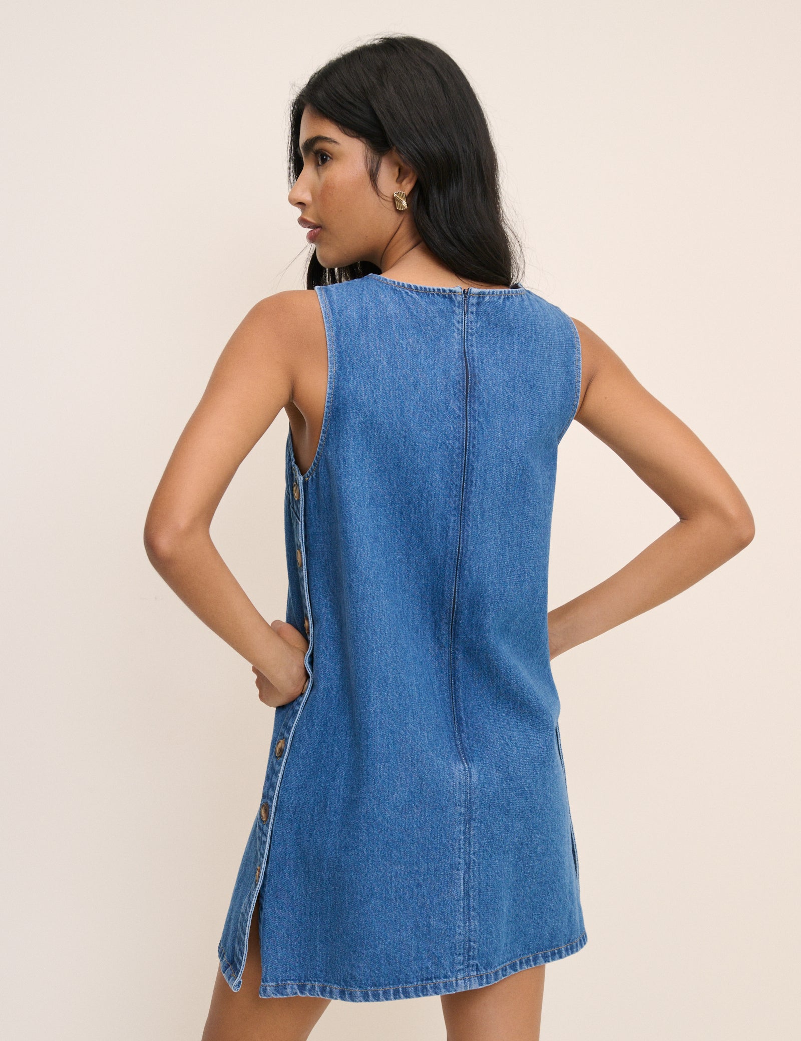 Izzie Pinny Denim Mini Dress