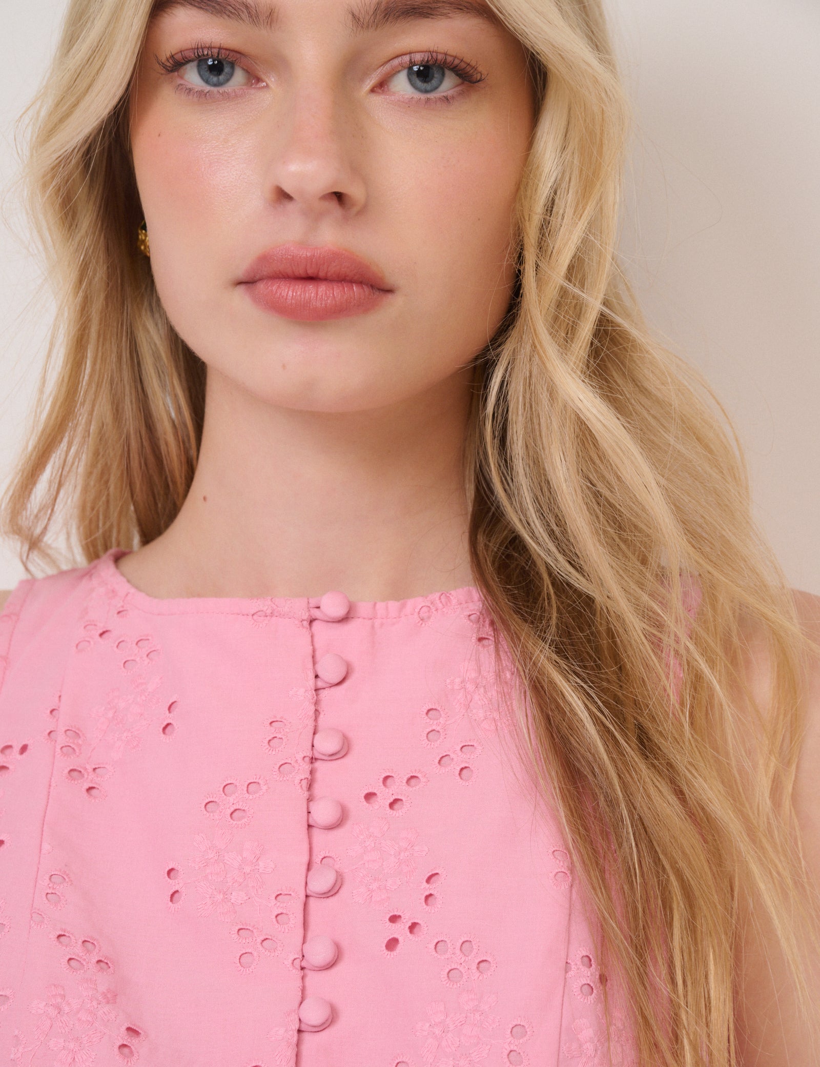 Pink Drop Waist Claudia Mini Dress