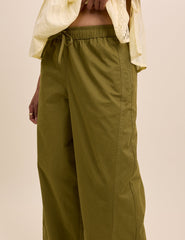 Green Barrel Leg Trousers