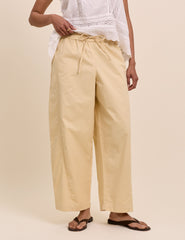 Butter Yellow Barrel Leg Trousers