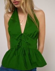 Green Halterneck Top