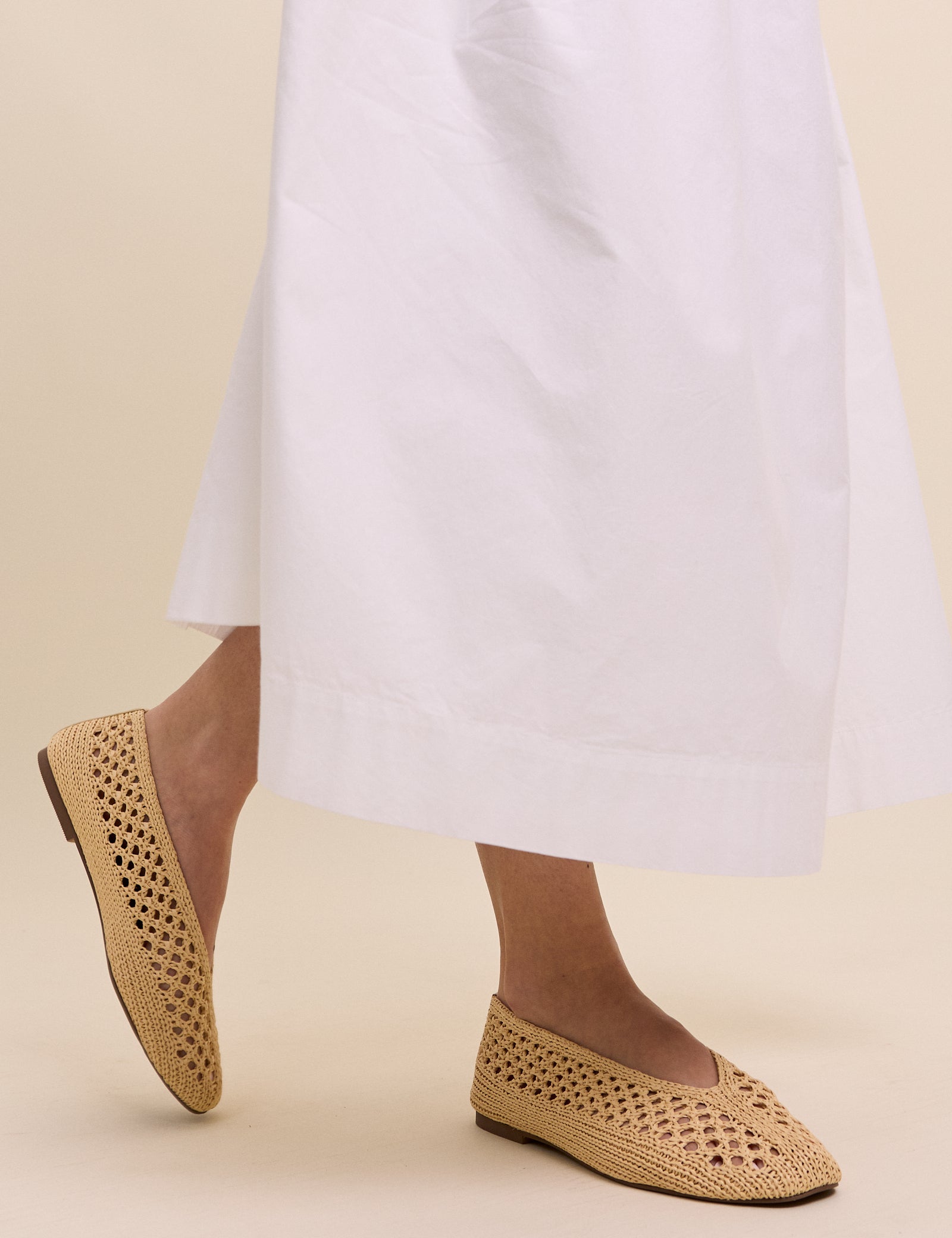 Bells Flats Java Flats Tan Raffia Ballet flats – Bellsbaby