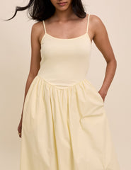 Butter Yellow Madelyn Midi Dress