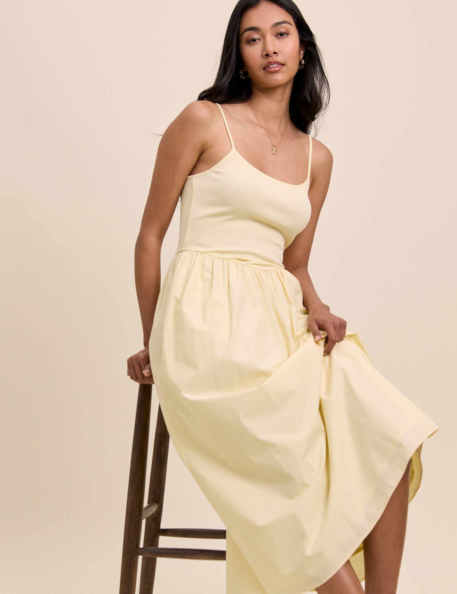 Butter Yellow Madelyn Midi Dress