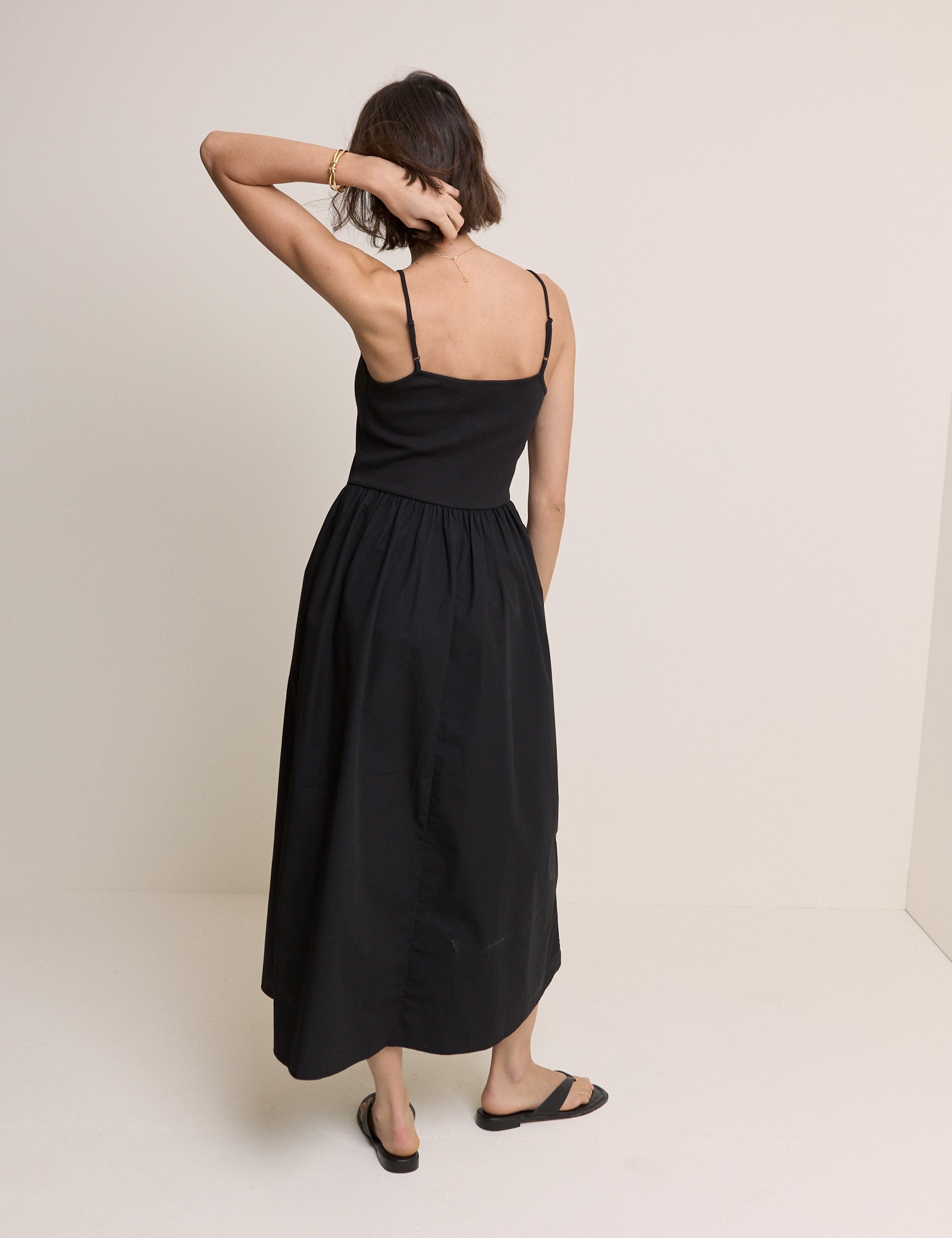 Black Madelyn Midi Dress