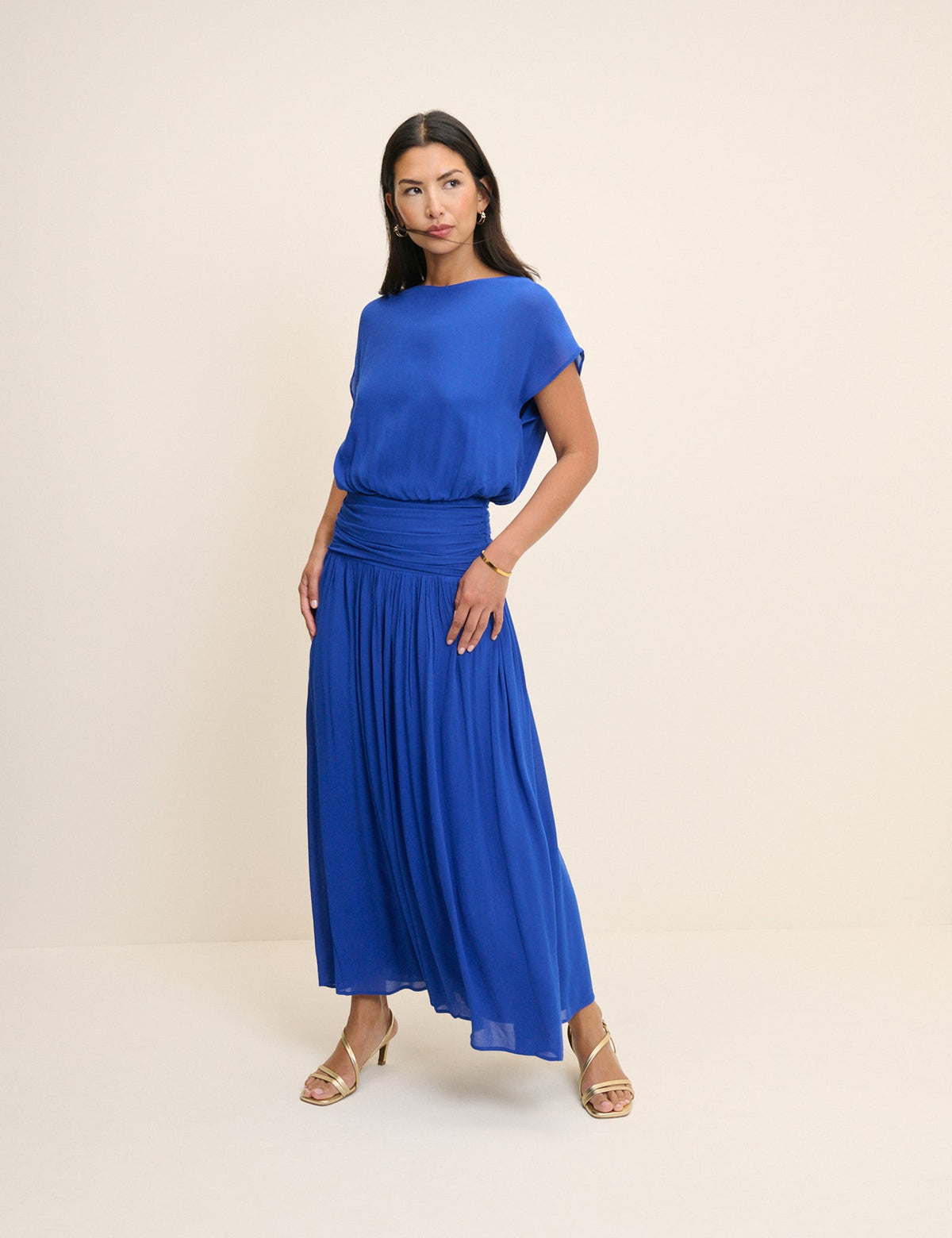 Cobalt Blue Pamela Midi Dress