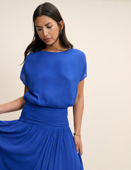 Cobalt Blue Pamela Midi Dress