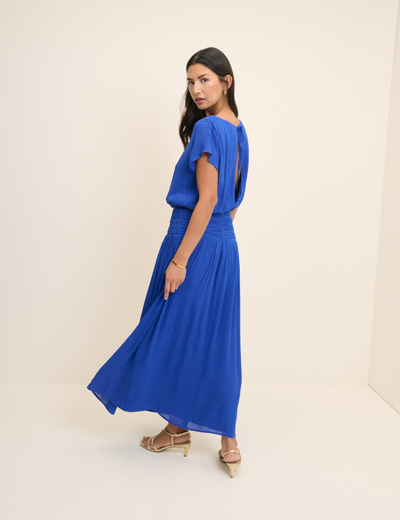 Cobalt Blue Pamela Midi Dress
