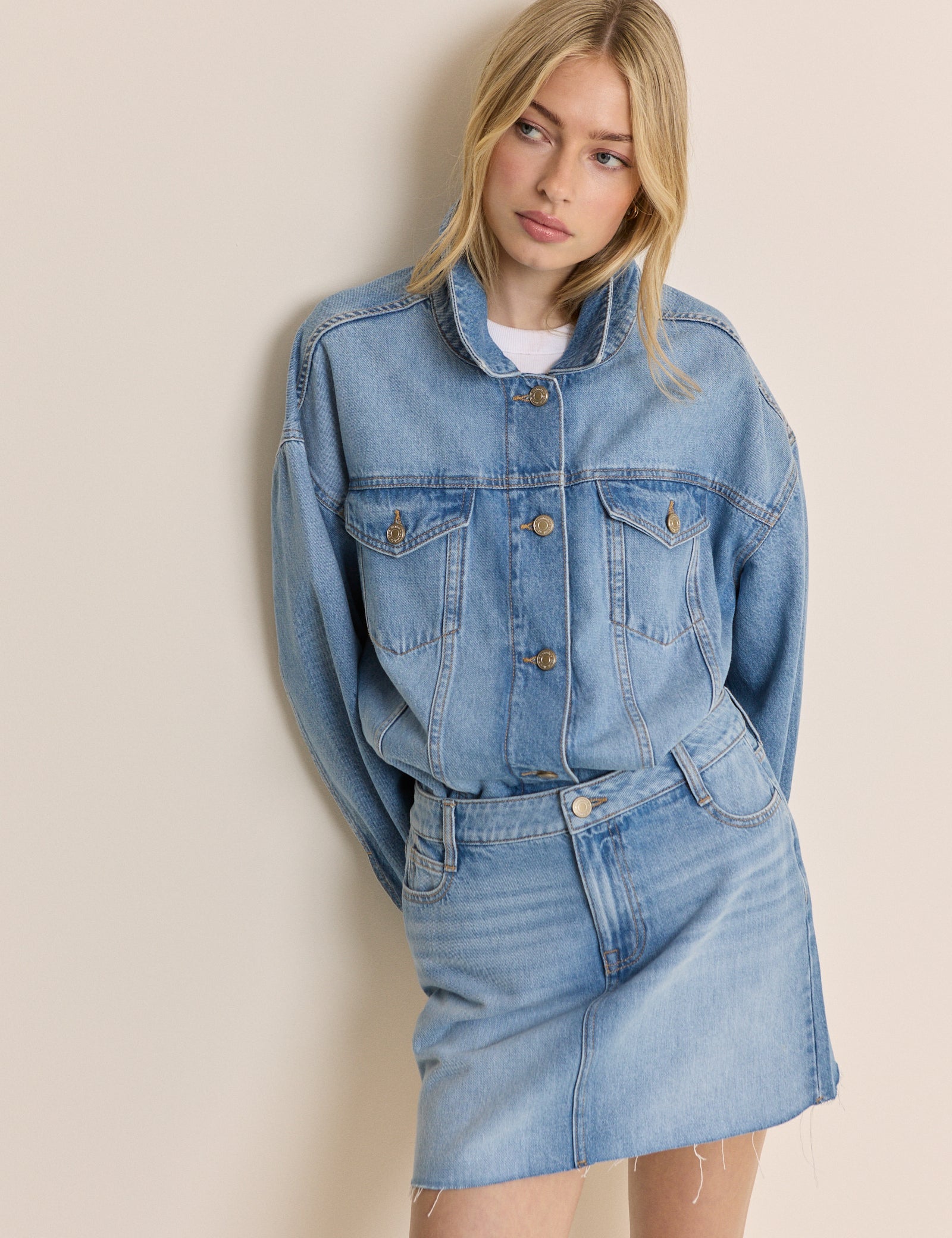 Blue Denim Oversized Jacket