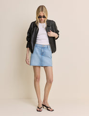 Mid Wash Denim Sandi Mini Skirt