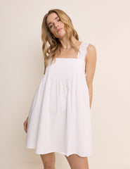 White Square Neck Valerie Mini Dress