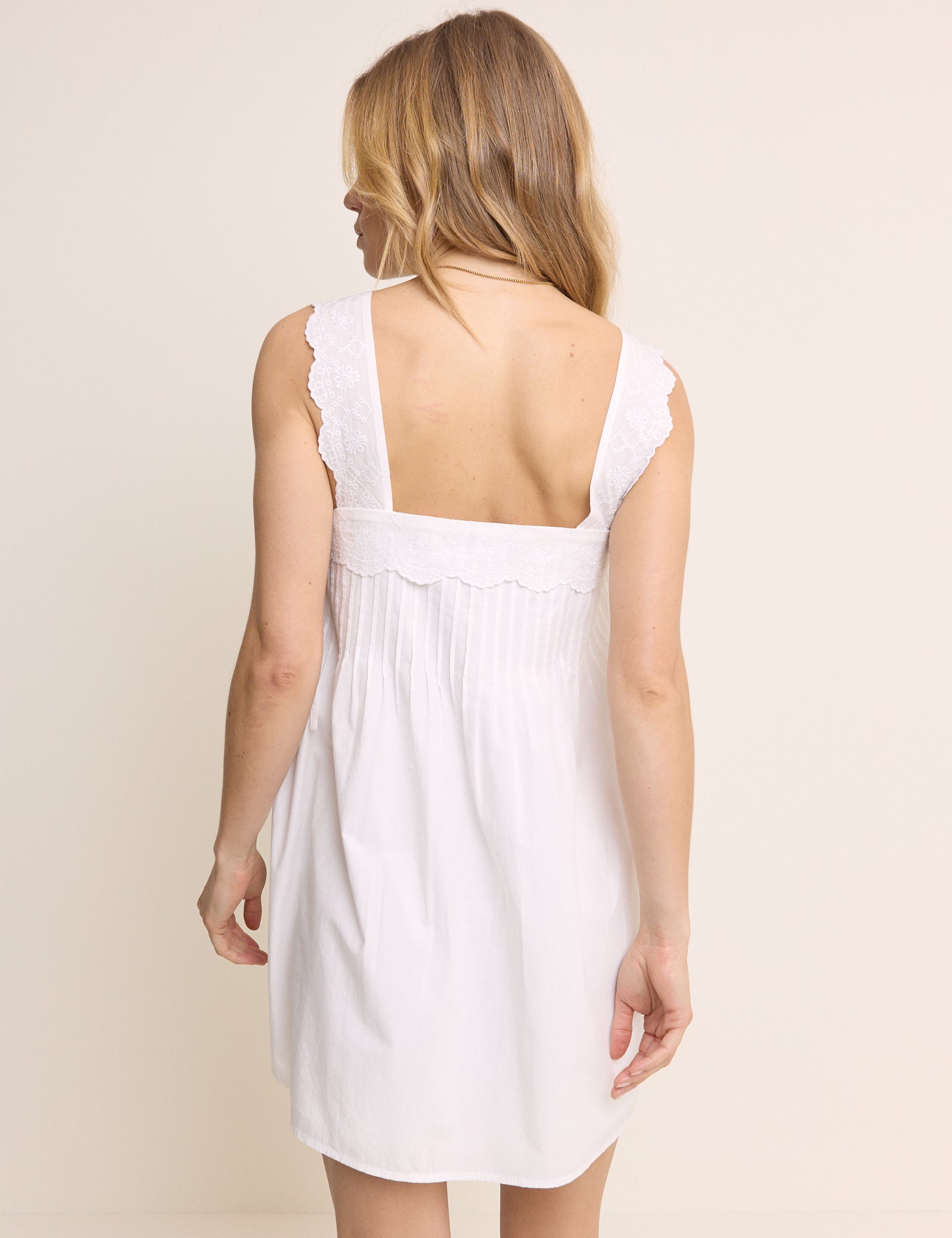 White Square Neck Valerie Mini Dress