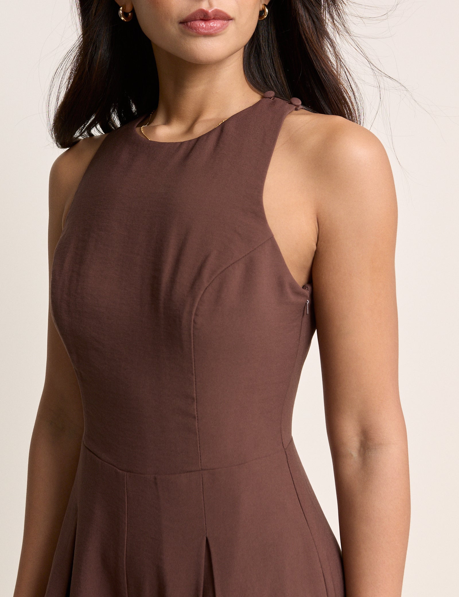 Brown Wide Leg Reign Jumpsuit