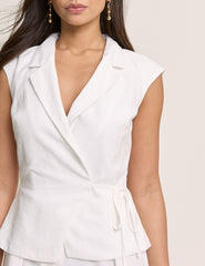 White Tailored Edith Jumpsuit