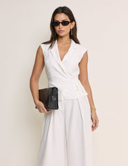 White Tailored Edith Jumpsuit