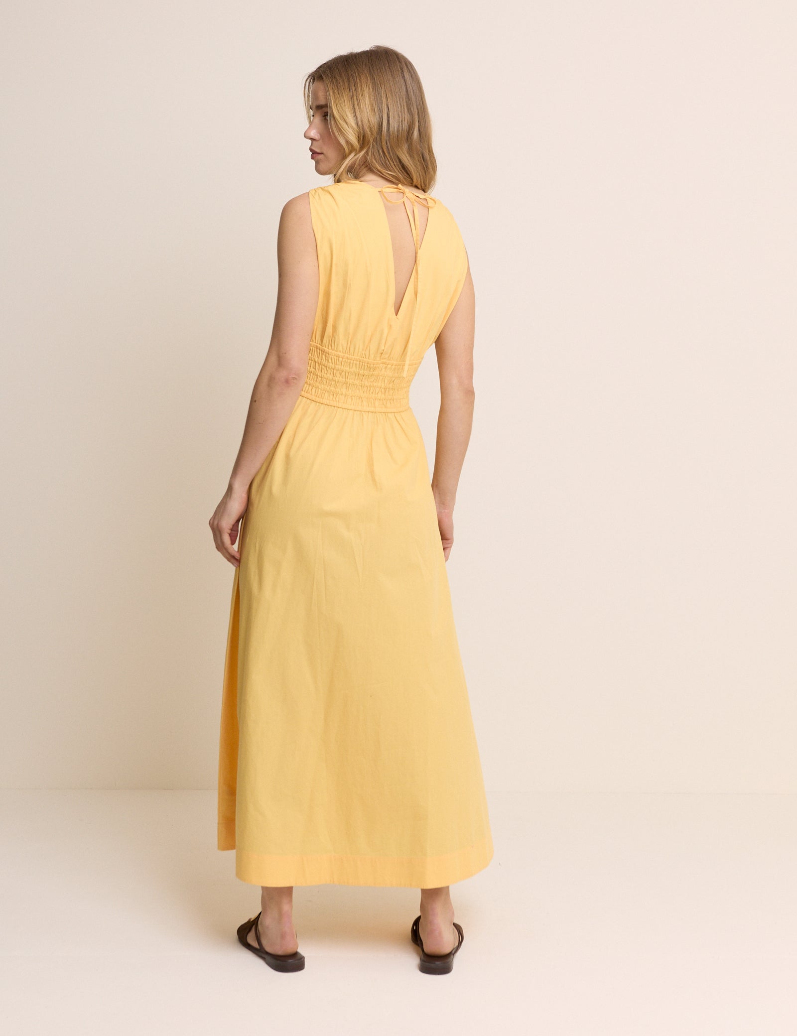 Yellow Sleeveless Angelica Maxi Dress