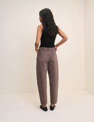 Brown Putney Barrel Leg Jeans