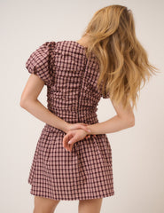Pink Gingham Haven Mini Dress