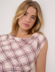 Pink Check Jessica Maxi Dress