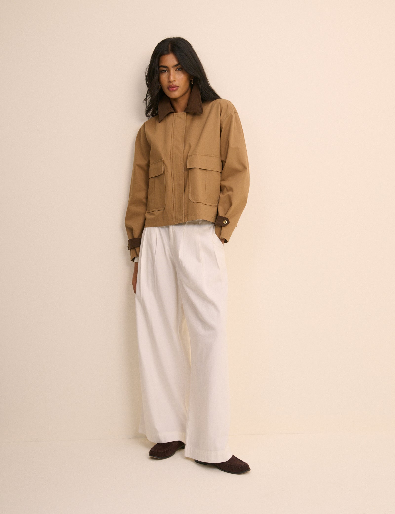 Camel Short Freddie Barn Jacket
