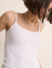 White Scoop Neck Cami Vest