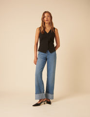 Black Tailored Waistcoat