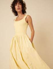 Butter Yellow Colorado Midi Dress