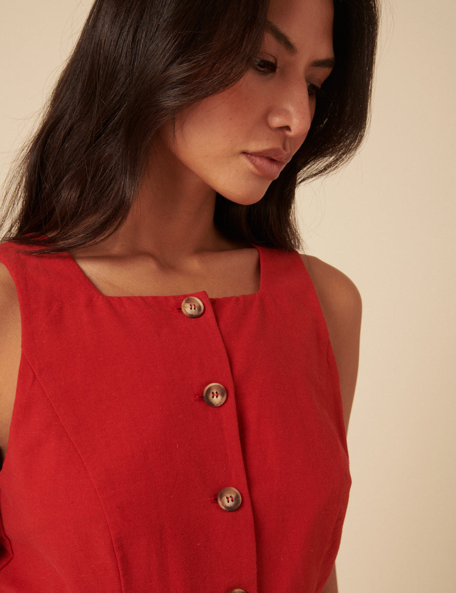 Red Peri Mini Dress