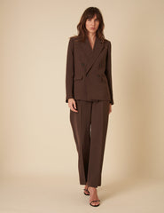 Brown Double Breasted Alicia Blazer