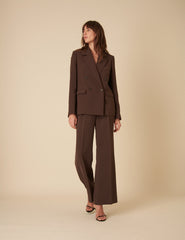 Brown Double Breasted Alicia Blazer
