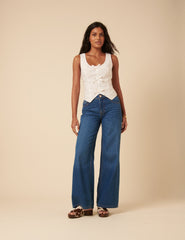 White Bow Front Waistcoat