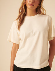 Ivory Boxy Fit T-Shirt