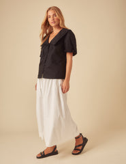 Black Birdie Blouse